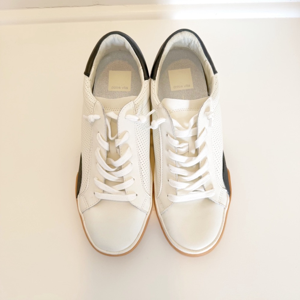 Dolce Vita Cream and Silver Sneakers - Picture 3 of 8